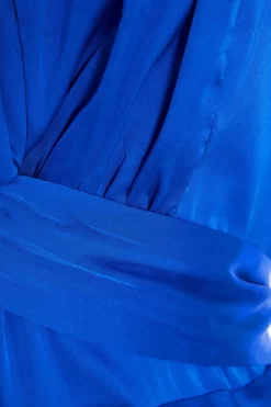 Royal Blue Satin Ruched Midi Dress 11 Royal Blue Satin Ruched Midi Dress -Women Clothing Sale 00100037344 ZS scaled