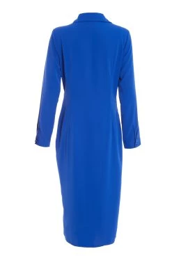 Royal Blue Shirt Midi Dress 10 Royal Blue Shirt Midi Dress -Women Clothing Sale 00100037350 ZB
