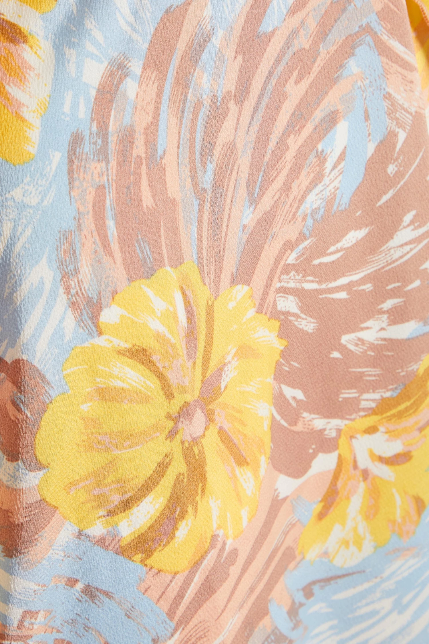 Multicoloured Satin Floral Asymmetric Midi Dress 6 Multicoloured Satin Floral Asymmetric Midi Dress - Image 6