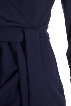 Navy Wrap Tie Midi Dress 11 Navy Wrap Tie Midi Dress -Women Clothing Sale 00100037362 ZS scaled