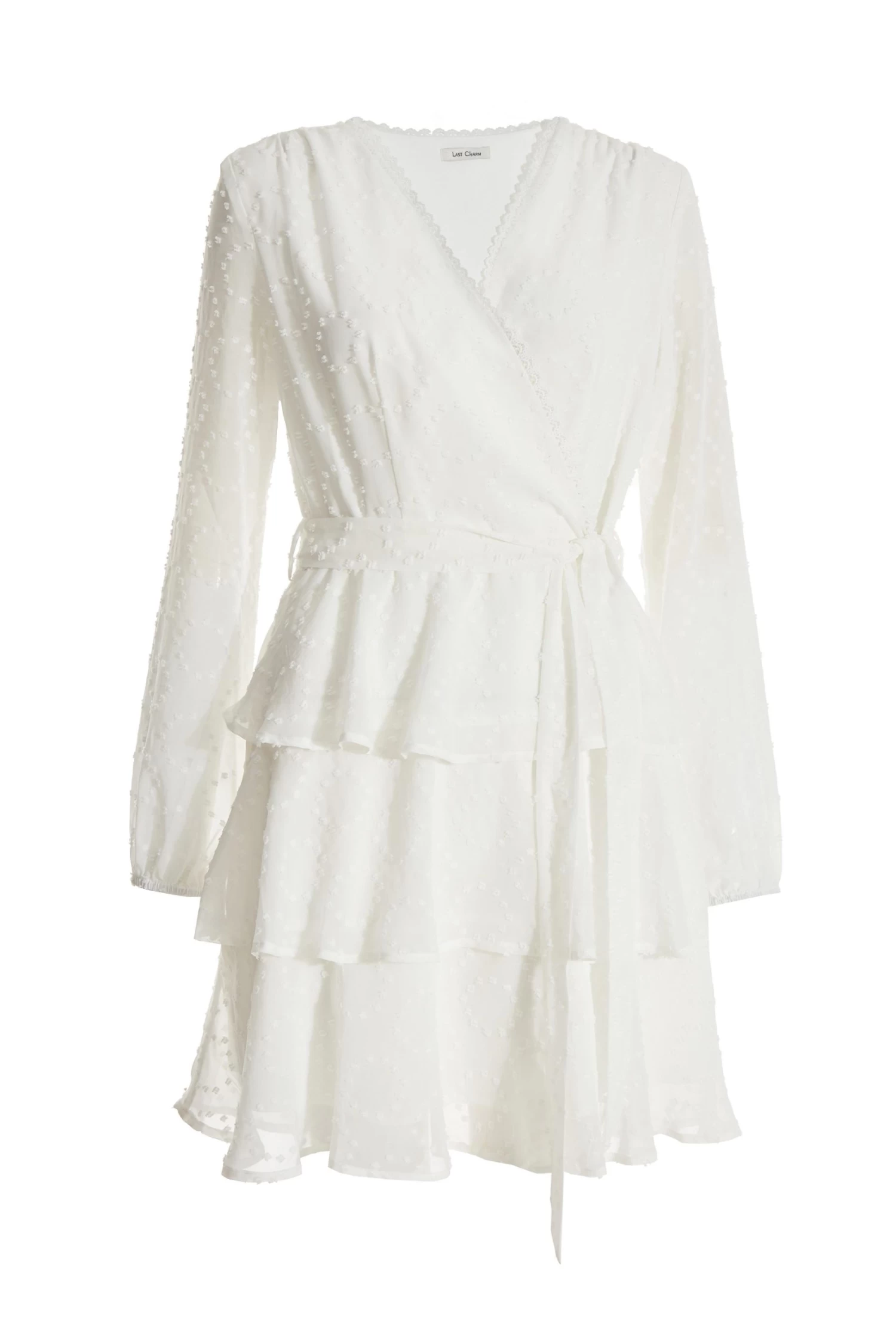 White Chiffon Polka Dot Skater Dress 1 White Chiffon Polka Dot Skater Dress