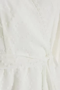 White Chiffon Polka Dot Skater Dress -Women Clothing Sale 00100037366 ZS scaled