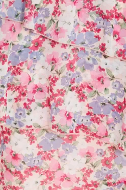 Multicoloured Chiffon Floral Frill Midi Skirt -Women Clothing Sale 00100037369 ZS scaled