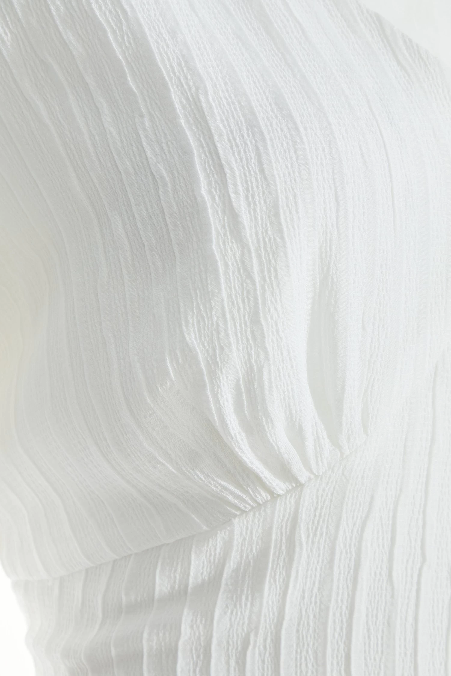 White Textured Tie Back Crop Top 6 White Textured Tie Back Crop Top - Image 6