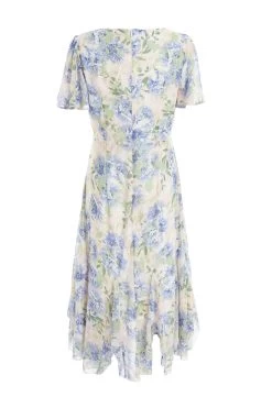 Pink Floral Midi Dress 10 Pink Floral Midi Dress -Women Clothing Sale 00100037373 ZB