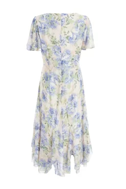 Pink Floral Midi Dress 10 Pink Floral Midi Dress -Women Clothing Sale 00100037373 ZB scaled