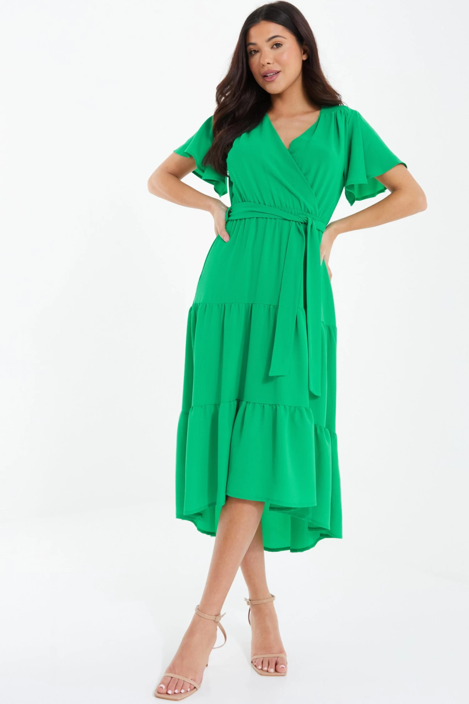 Jade Green Dip Hem Midi Dress 2 Jade Green Dip Hem Midi Dress - Image 2