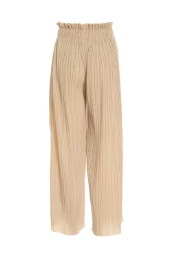 Petite Stone Pleated Wide Leg Trousers -Women Clothing Sale 00100037395 ZB scaled