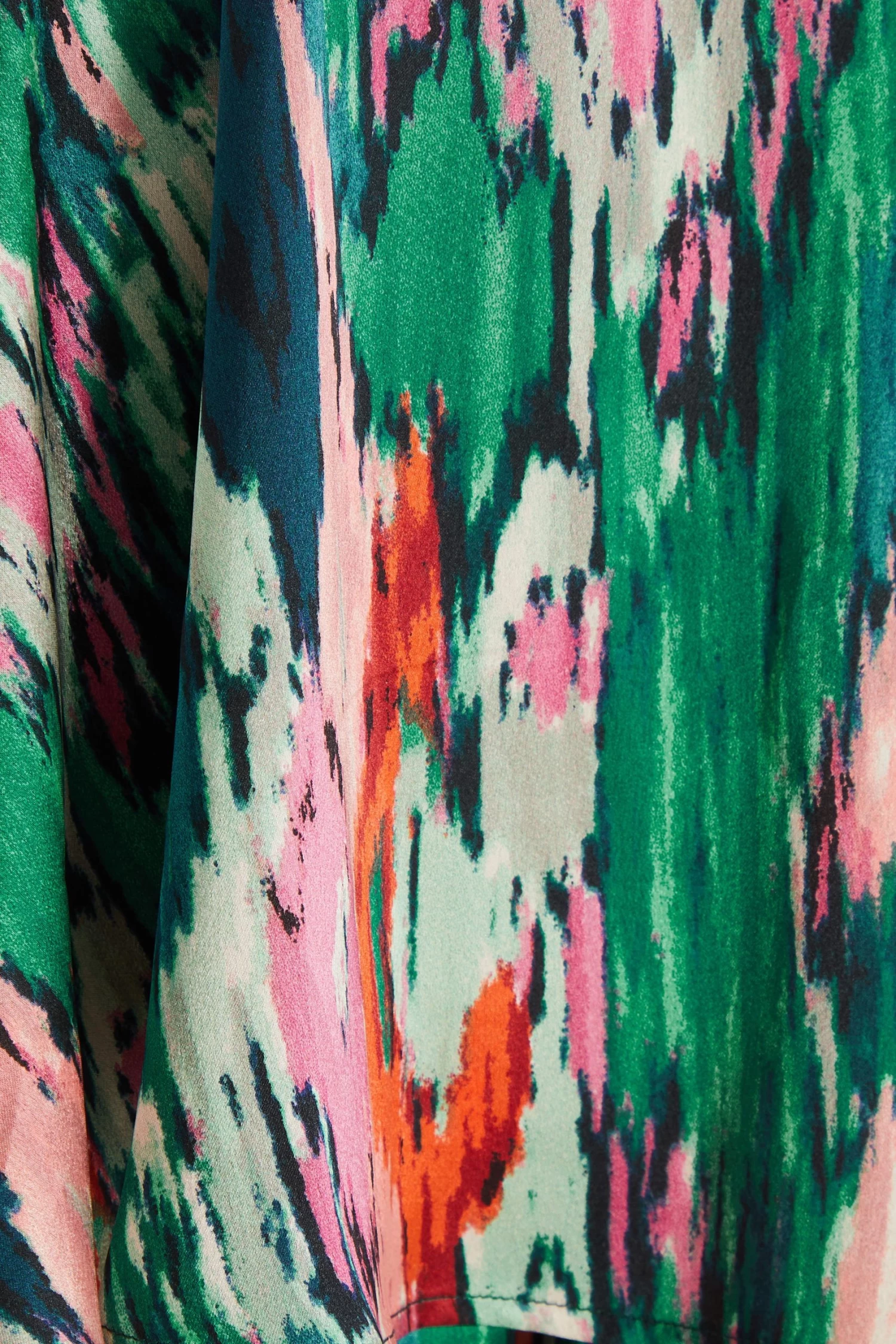 Green Satin Marble Print Playsuit 6 Green Satin Marble Print Playsuit - Image 6