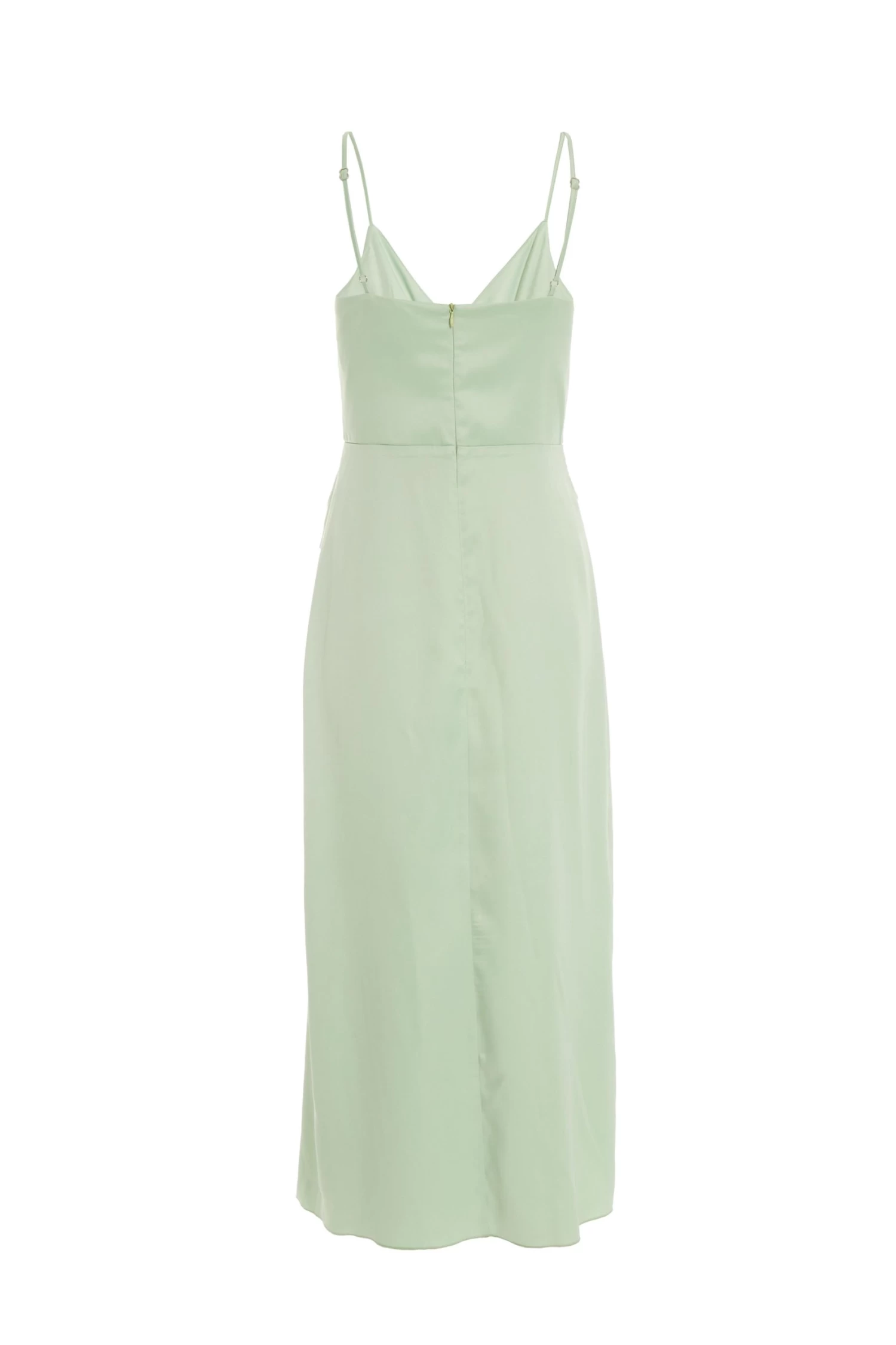 Sage Satin Knot Midi Dress 5 Sage Satin Knot Midi Dress - Image 5