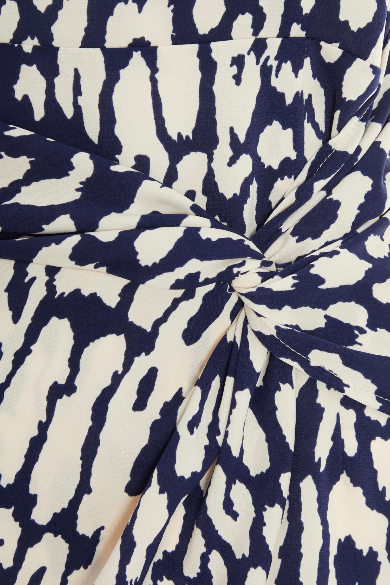 Navy Animal Print Wrap Midi Dress 6 Navy Animal Print Wrap Midi Dress - Image 6