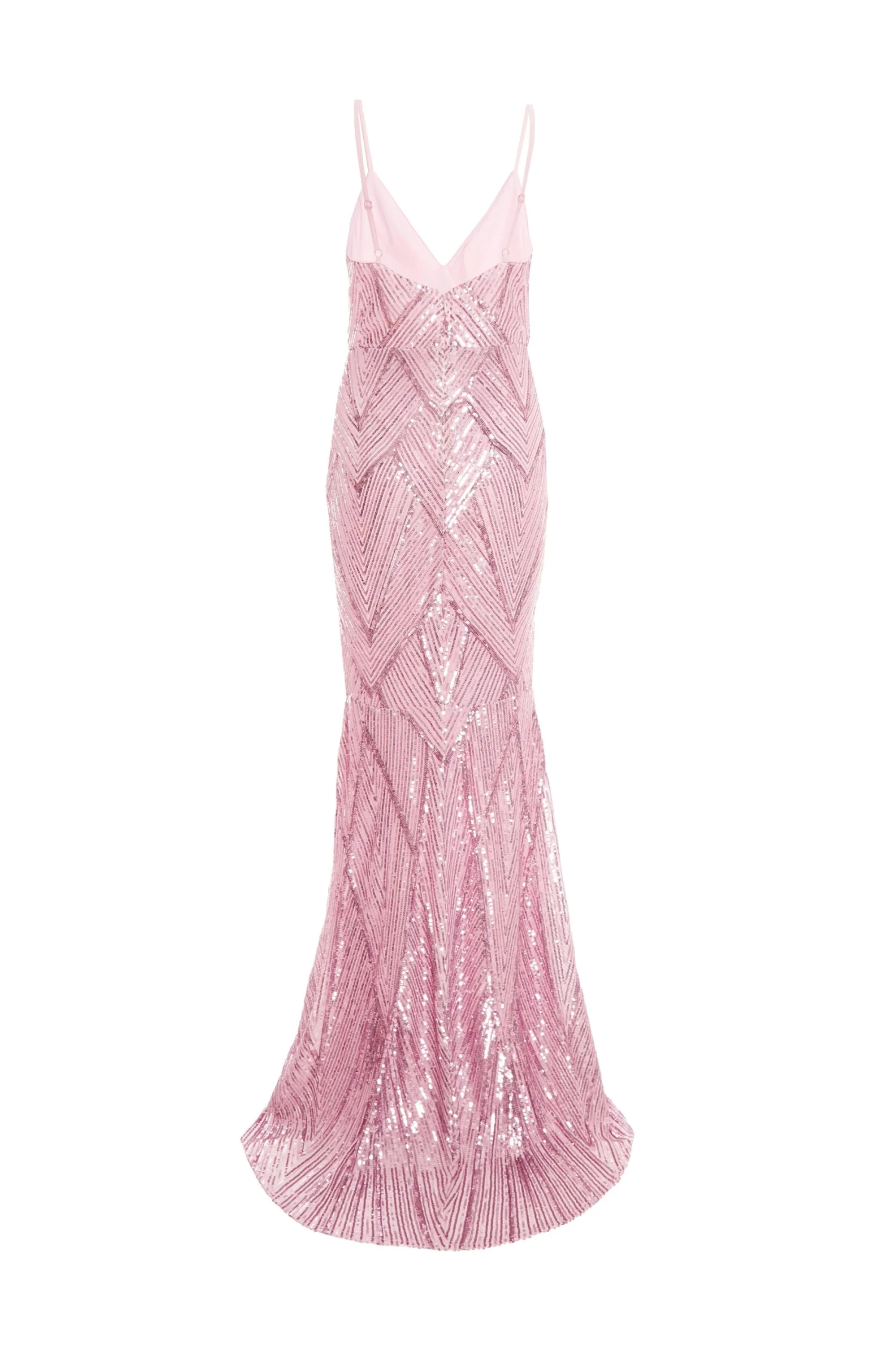 Pink Sequin Fishtail Maxi Dress 5 Pink Sequin Fishtail Maxi Dress - Image 5