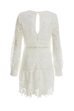 White Lace Skater Dress 10 White Lace Skater Dress -Women Clothing Sale 00100037466 ZB