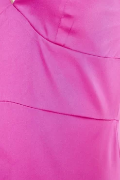 Hot Pink Satin Asymmetric Midi Dress 11 Hot Pink Satin Asymmetric Midi Dress -Women Clothing Sale 00100037474 ZS scaled
