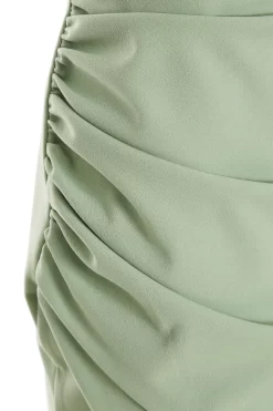Sage Green One Shoulder Ruched Midi Dress 11 Sage Green One Shoulder Ruched Midi Dress -Women Clothing Sale 00100037478 ZS scaled