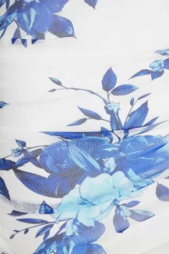 Blue Floral Mesh Maxi Dress -Women Clothing Sale 00100037489 ZS scaled