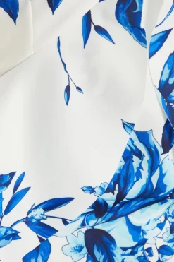 Blue Floral Dip Hem Frill Midi Dress 11 Blue Floral Dip Hem Frill Midi Dress -Women Clothing Sale 00100037491 ZS scaled