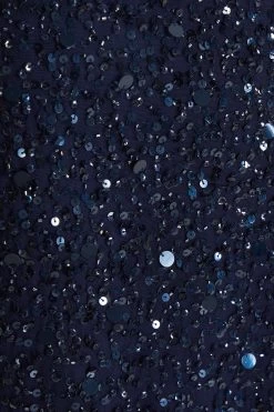 Navy Sequin Batwing Maxi Dress -Women Clothing Sale 00100037506 ZS