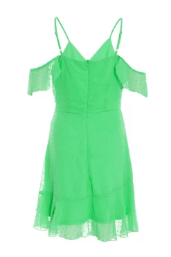 Green Chiffon Polka Dot Skater Dress 10 Green Chiffon Polka Dot Skater Dress -Women Clothing Sale 00100037557 ZB scaled