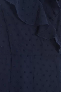 Navy Chiffon Dobby Wrap Midi Dress 11 Navy Chiffon Dobby Wrap Midi Dress -Women Clothing Sale 00100037573 ZS scaled