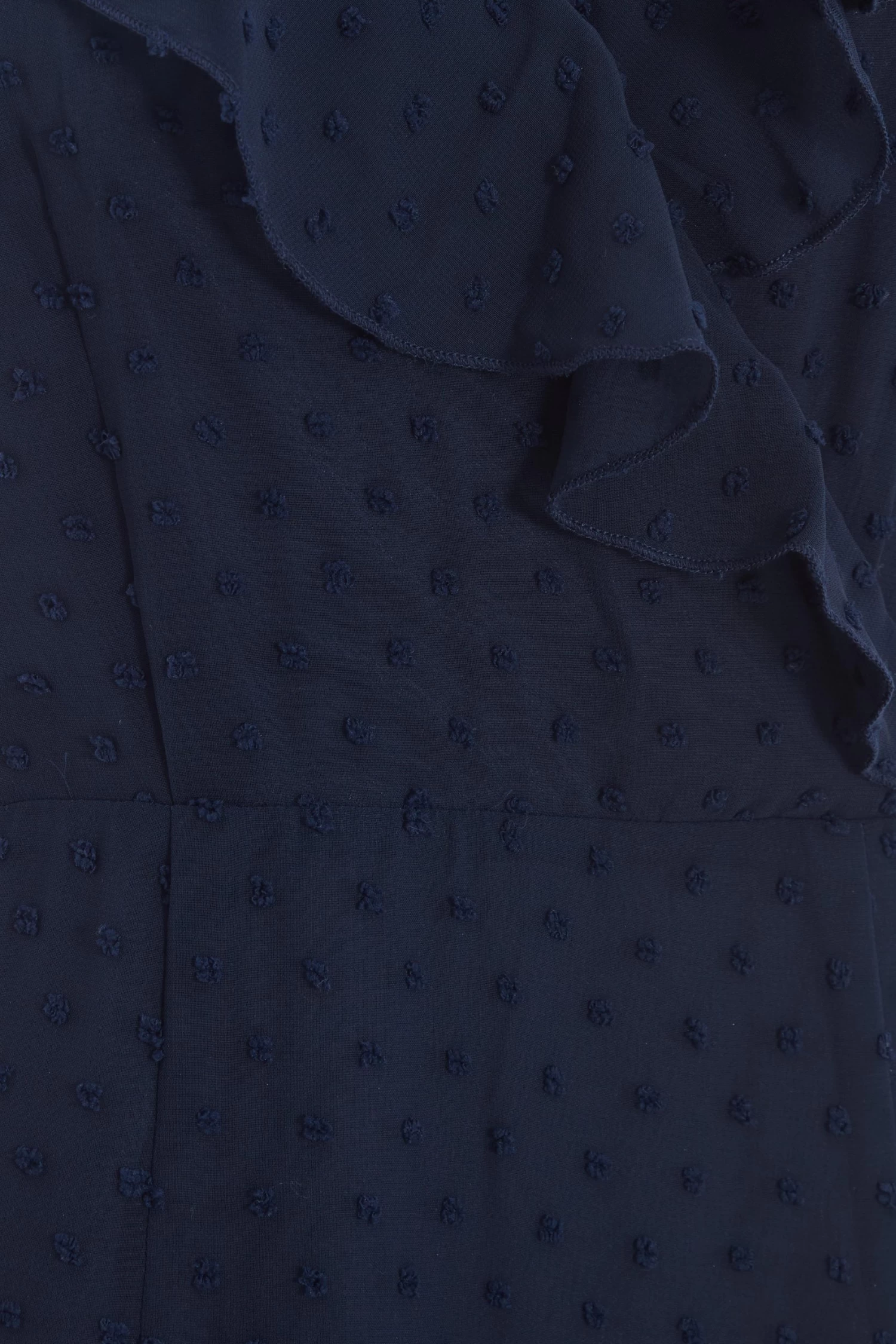 Navy Chiffon Dobby Wrap Midi Dress 6 Navy Chiffon Dobby Wrap Midi Dress - Image 6