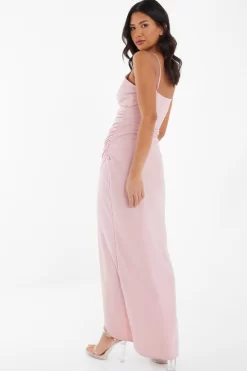 Pink Diamante Wrap Maxi Dress 8 Pink Diamante Wrap Maxi Dress -Women Clothing Sale 00100037575 XB scaled