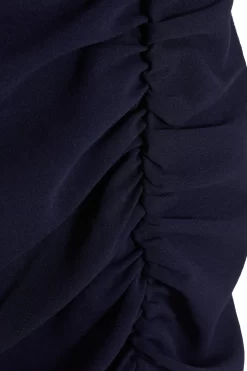 Navy Ruched Bardot Maxi Dress 11 Navy Ruched Bardot Maxi Dress -Women Clothing Sale 00100037580 ZS scaled