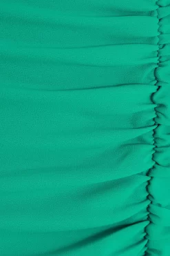 Green Ruched Bardot Maxi Dress 11 Green Ruched Bardot Maxi Dress -Women Clothing Sale 00100037581 ZS scaled