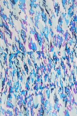 Blue Floral Tiered Wrap Midi Dress 11 Blue Floral Tiered Wrap Midi Dress -Women Clothing Sale 00100037596 ZS