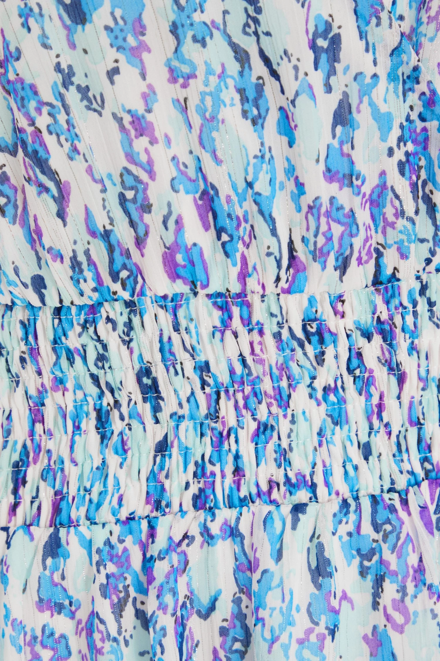 Blue Floral Tiered Wrap Midi Dress 6 Blue Floral Tiered Wrap Midi Dress - Image 6