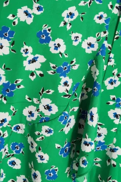 Green Floral Print Skater Mini Dress 11 Green Floral Print Skater Mini Dress -Women Clothing Sale 00100037629 ZS scaled