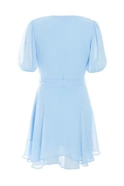 Light Blue Jacquard Skater Dress 10 Light Blue Jacquard Skater Dress -Women Clothing Sale 00100037726 ZB