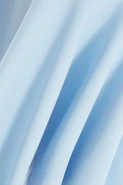 Light Blue One Shoulder Frill Hem Maxi Dress -Women Clothing Sale 00100037730 ZS