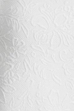 White Jacquard Print Dip Hem Midi Dress 11 White Jacquard Print Dip Hem Midi Dress -Women Clothing Sale 00100037818 ZS