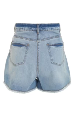 Light Blue Denim Diamante Shorts 10 Light Blue Denim Diamante Shorts -Women Clothing Sale 00100037857 ZB scaled