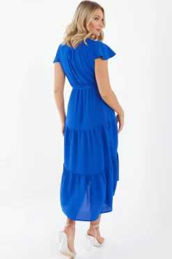 Royal Blue Tiered Dip Hem Midi Dress 8 Royal Blue Tiered Dip Hem Midi Dress -Women Clothing Sale 00100037865 XB scaled