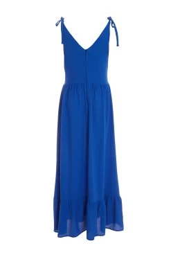 Royal Blue Tie Midaxi Dress -Women Clothing Sale 00100037875 ZB
