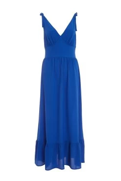 Women Clothing Sale 15 Royal Blue Tie Midaxi Dress