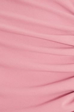 Pink Ruched Maxi Dress -Women Clothing Sale 00100037896 ZS