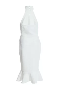 White Embroidered Frill Hem Midi Dress 10 White Embroidered Frill Hem Midi Dress -Women Clothing Sale 00100037897 ZB scaled