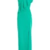 Green Frill Maxi Dress
