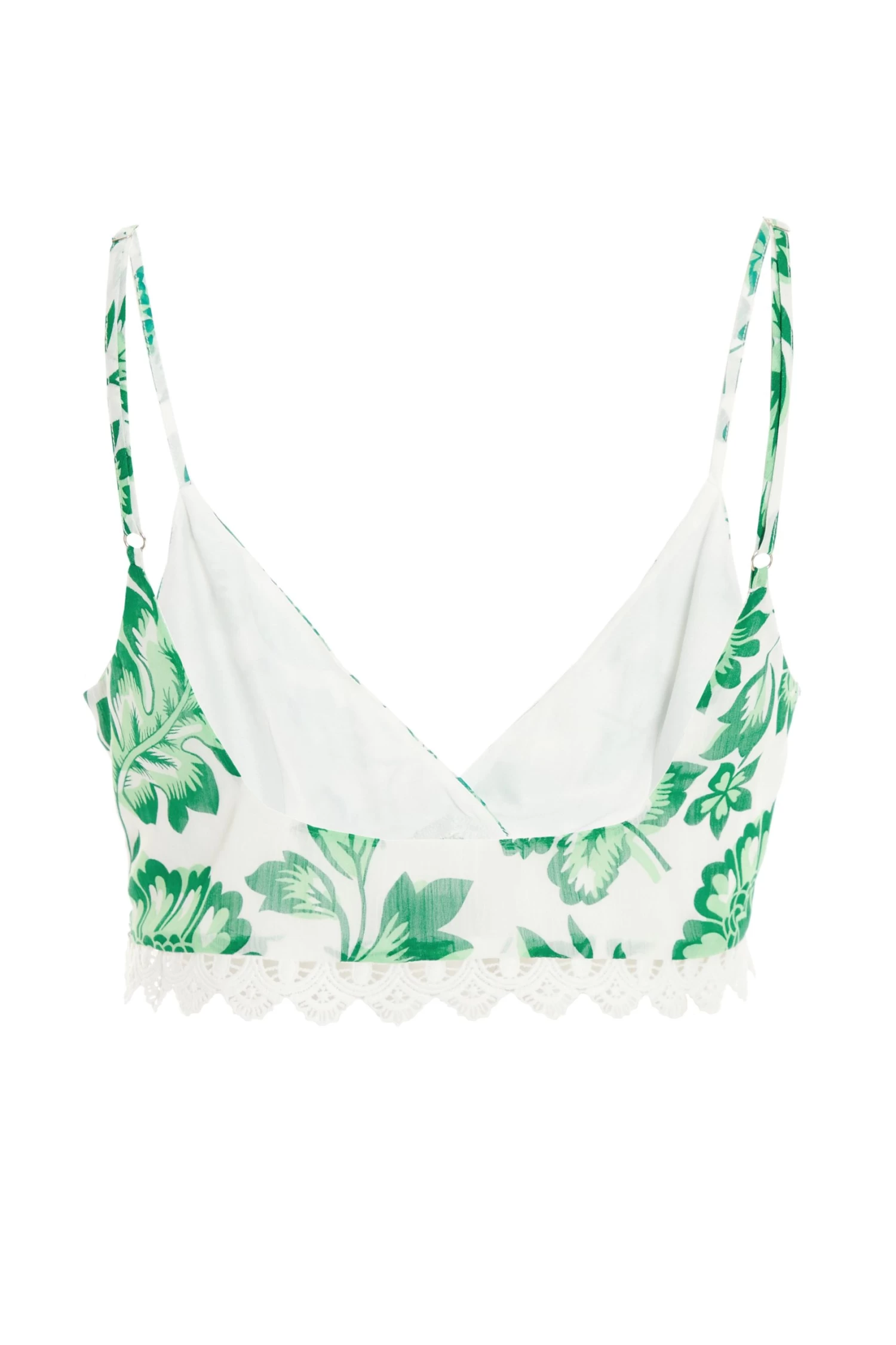 Green Tropical Print Crop Top 5 Green Tropical Print Crop Top - Image 5