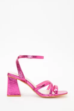 Pink Cross Strap Block Heeled Sandals 11 Pink Cross Strap Block Heeled Sandals -Women Clothing Sale 00100037983 ZS scaled