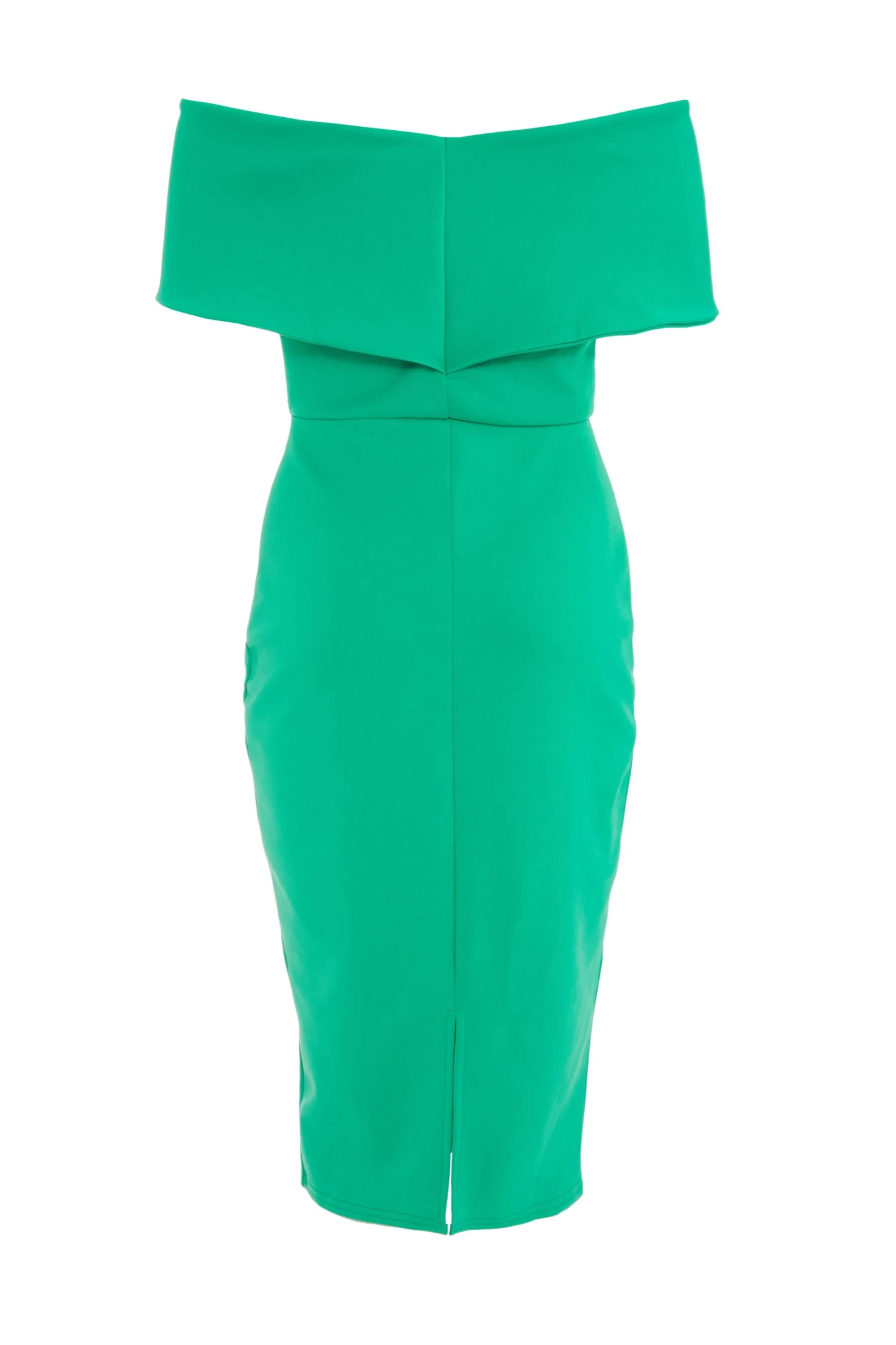 Green Bardot Bow Midi Dress 5 Green Bardot Bow Midi Dress - Image 5