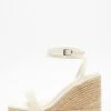 White Pearl Strap Wedges