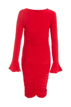 Red Knot Ruched Bodycon Midi Dress 10 Red Knot Ruched Bodycon Midi Dress -Women Clothing Sale 00100038036 ZB scaled