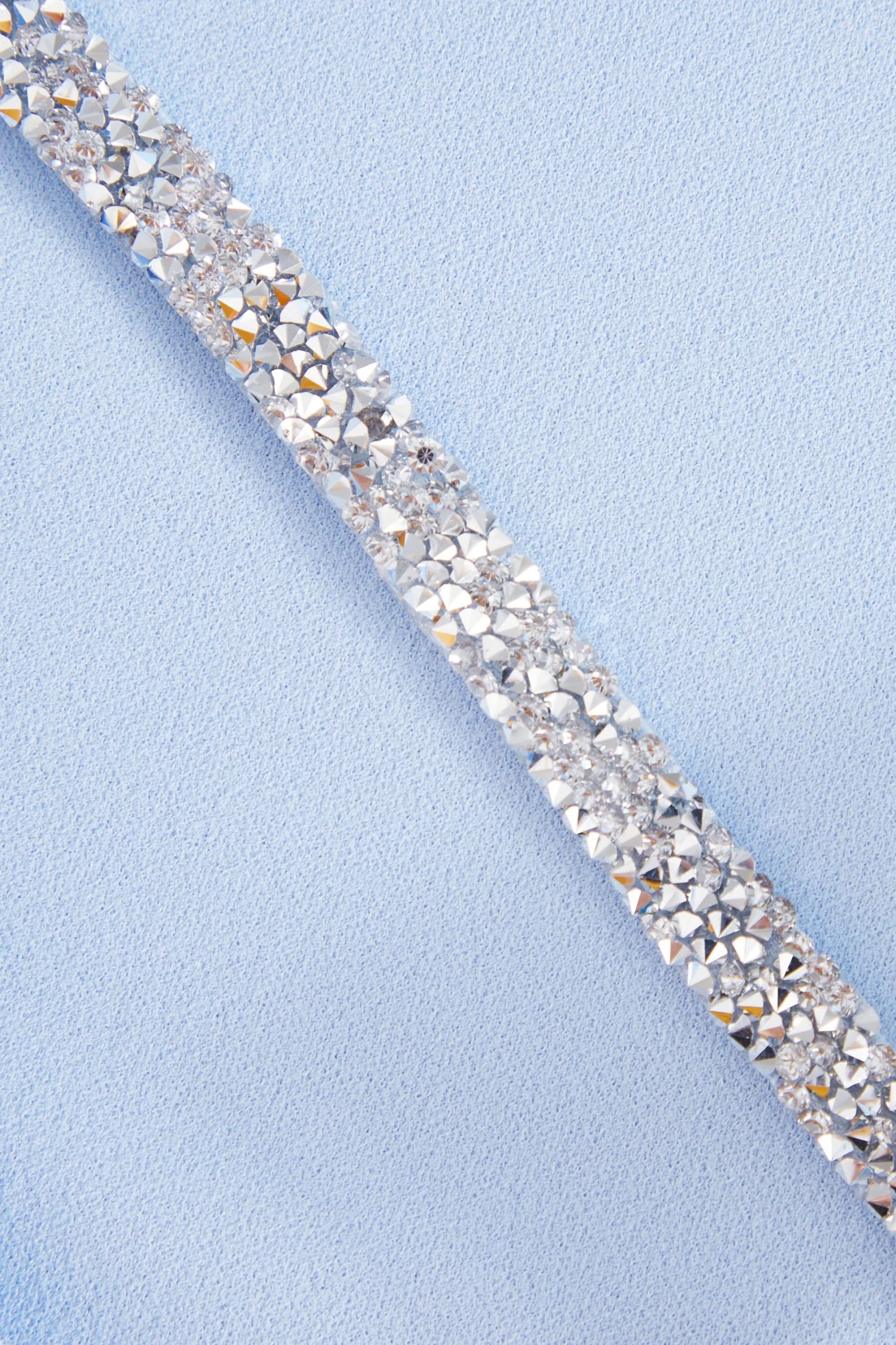 Light Blue Embellished Frill Maxi Dress 6 Light Blue Embellished Frill Maxi Dress - Image 6