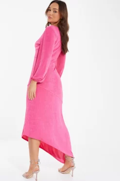 Pink Slinky Long Sleeve Maxi Dress 8 Pink Slinky Long Sleeve Maxi Dress -Women Clothing Sale 00100038081 XB scaled