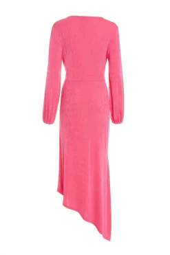 Pink Slinky Long Sleeve Maxi Dress 10 Pink Slinky Long Sleeve Maxi Dress -Women Clothing Sale 00100038081 ZB scaled