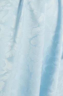 Light Blue Satin Jacquard Wrap Mini Dress -Women Clothing Sale 00100038105 ZS scaled